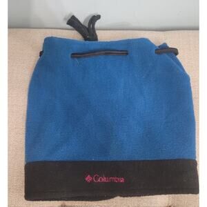 Vtg Columbia Fleece Neck Gaiter S/M – Blue Black Winter Face Cover Warmer NWT...
